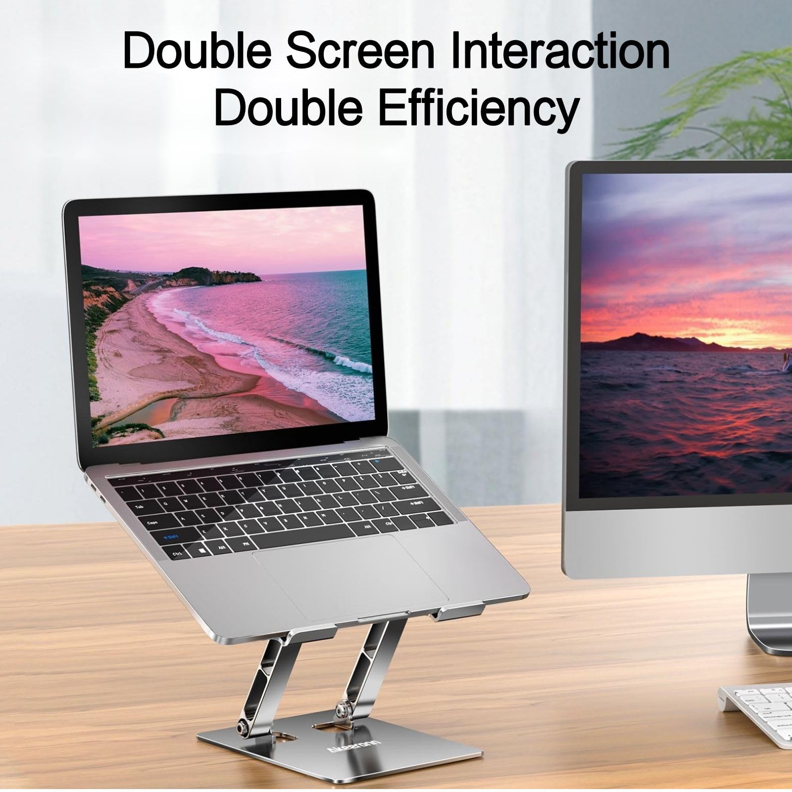 Ergonomic Adjustable Laptop Stand for Desk - Foldable & 360° Rotating Computer Stand Holder for MacBook Air Pro, 10-17.3 Inch Laptops | Perfect for Home Office, Gaming & Workspace Setup