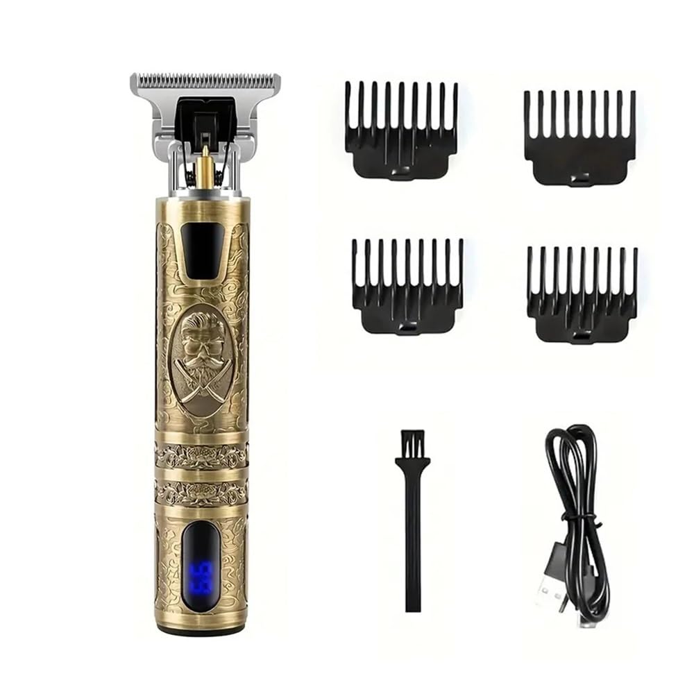 Rechargeable Men's Hair Clipper & Beard Trimmer - USB Charging Lithium Battery T-Blade Precision Grooming Kit for Hair, Beard & Body | Perfect for Home, Travel & Professional Use
