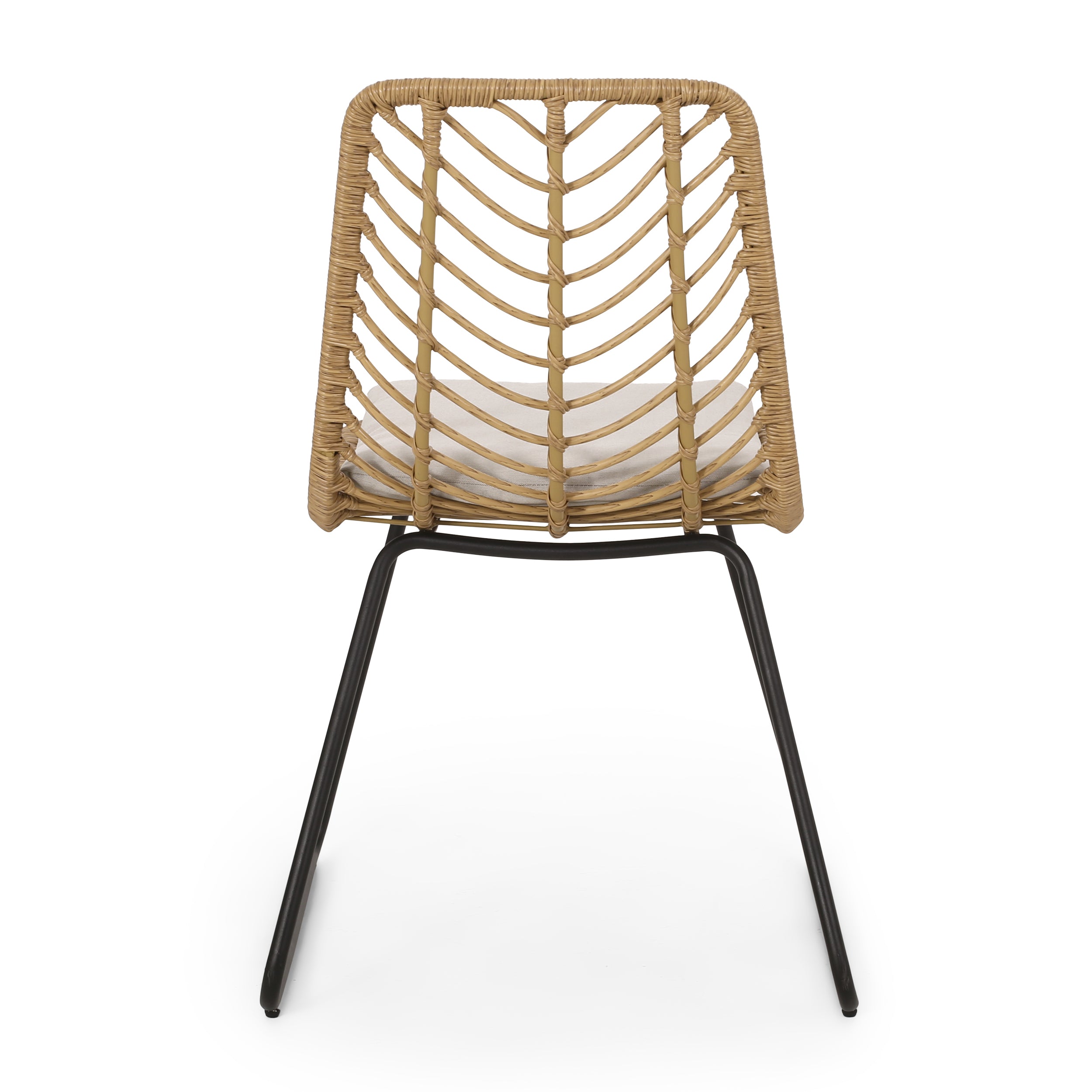 DEJA CHAIR Set of 2 with 2 Cushions - Modern Patio Lounge Chairs for Outdoor, Garden, Poolside & Balcony Relaxation