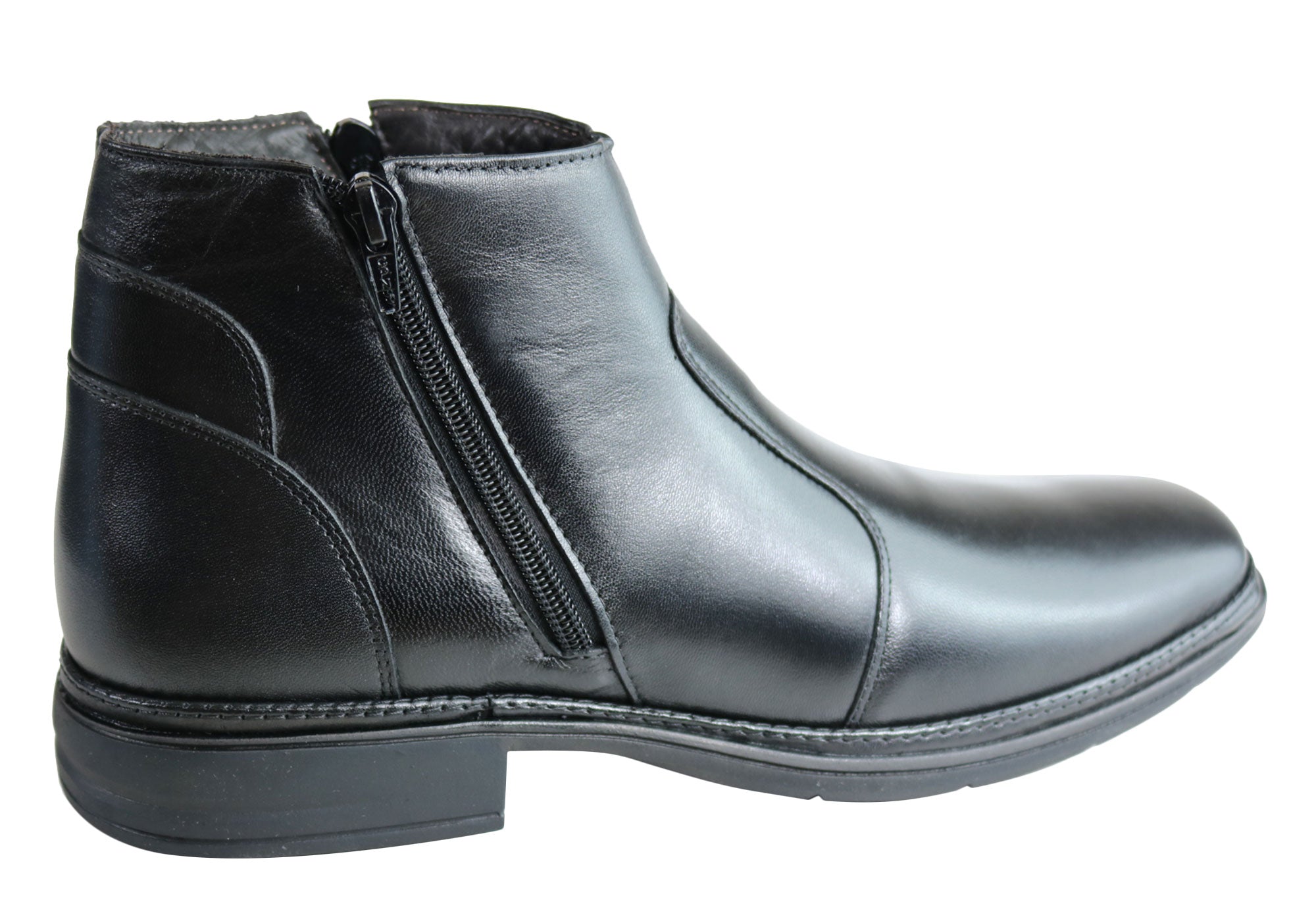 Savelli Aston Men's Comfortable Leather Dress Boots - Handcrafted in Brazil - Perfect for Business, Office & Formal Occasions