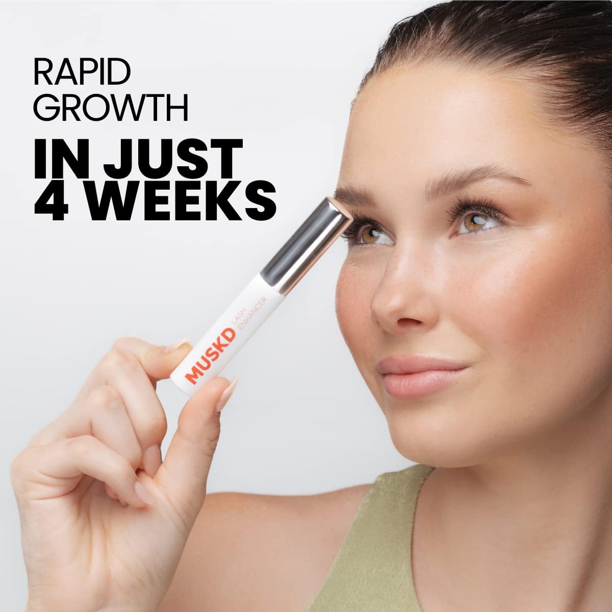 Best Eyelash Growth Serum for Longer, Thicker Lashes & Brows | Natural Vegan Cruelty-Free Lash Enhancer | Gentle Formula (3ml) | Perfect for Nighttime Routine & Special Occasion Makeup