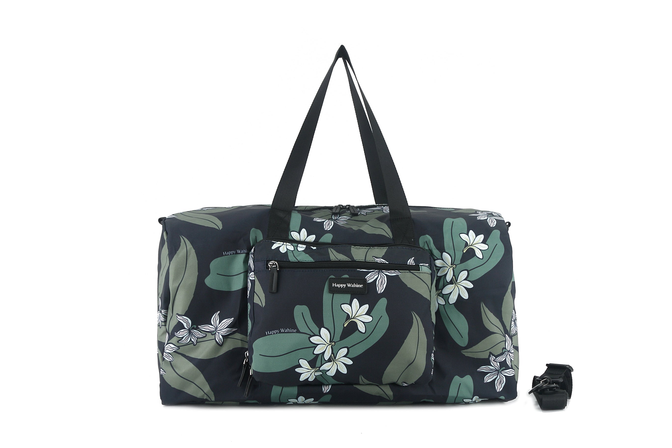 Stephanie Naupaka Grey Duffle Bag - Water-Resistant Travel Duffel for Gym, Weekend Trips & Outdoor Adventures
