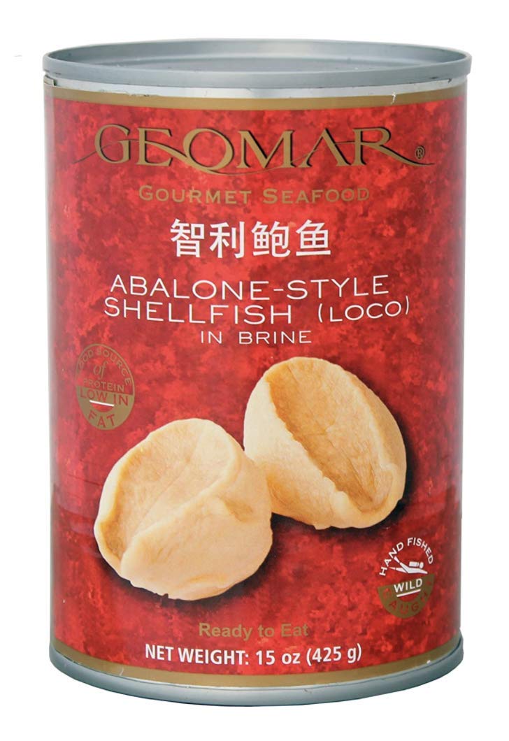 Premium Chilean Gourmet Seafood - Wild Abalone (Locos) 15oz Cans, Pack of 6 by Geomar | Perfect for Gourmet Cooking, Fine Dining & Luxury Gift Giving
