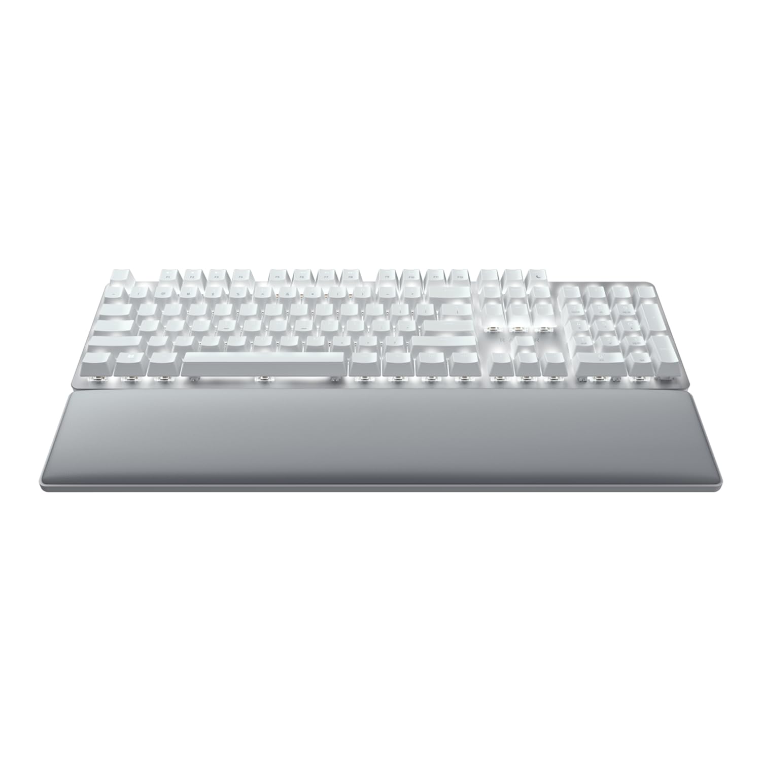 Razer Pro Type Ultra Wireless Mechanical Keyboard - Silent Linear Yellow Switches, Leatherette Wrist Rest, Multi-Device Connectivity (Bluetooth/Dongle) | UK Layout White | Perfect for Office Work, Gaming & Programming