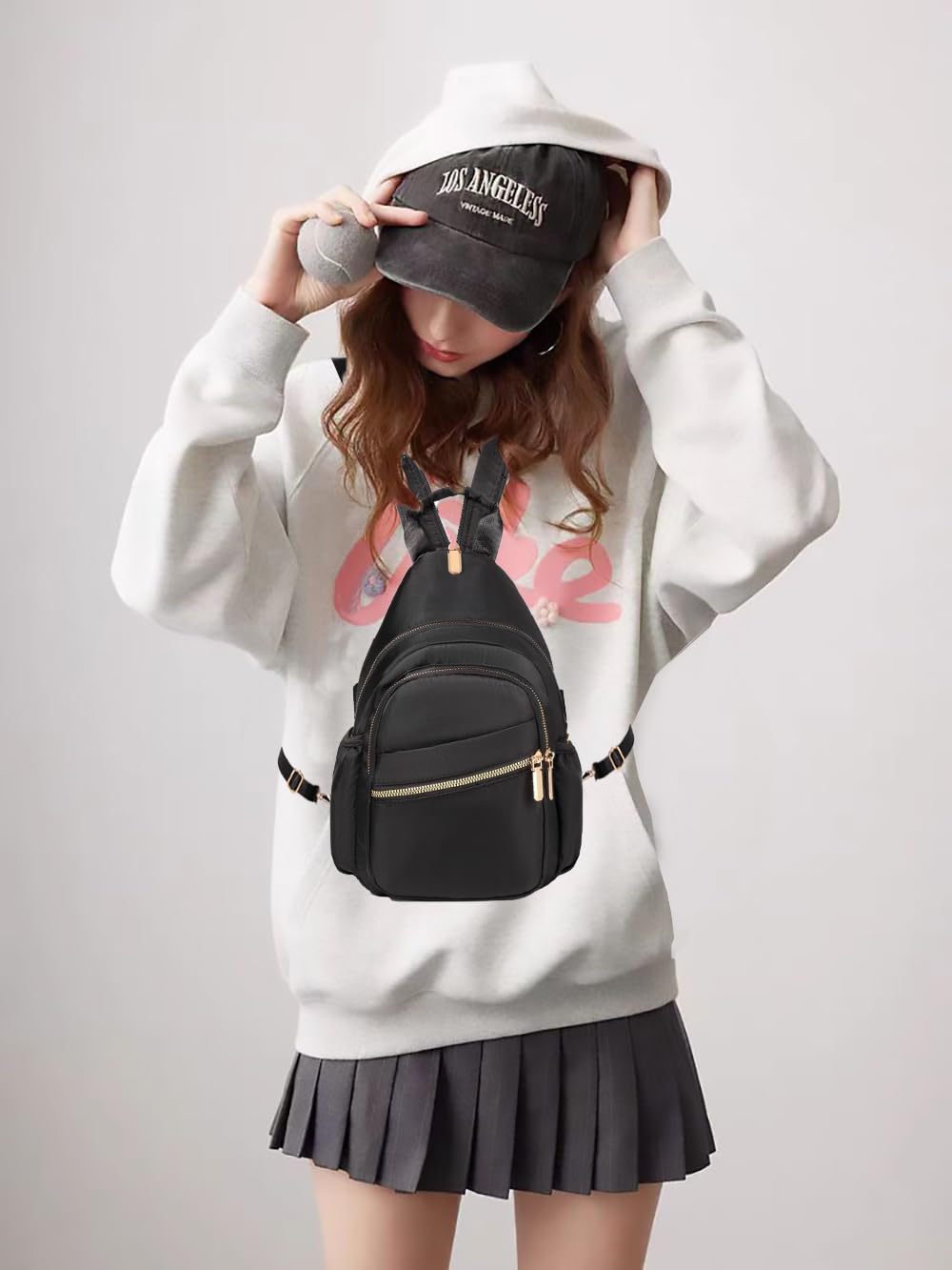 Women's Small Crossbody Sling Bag - Convertible Mini Backpack for Hiking & Travel