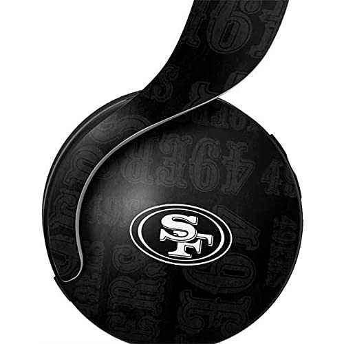 Officially Licensed NFL San Francisco 49ers Black & White Gaming Skin Decal for PS5 Pulse 3D Wireless Headset - Custom Protective Cover for PlayStation 5 Accessories - Perfect for Gaming Sessions & Team Spirit Display