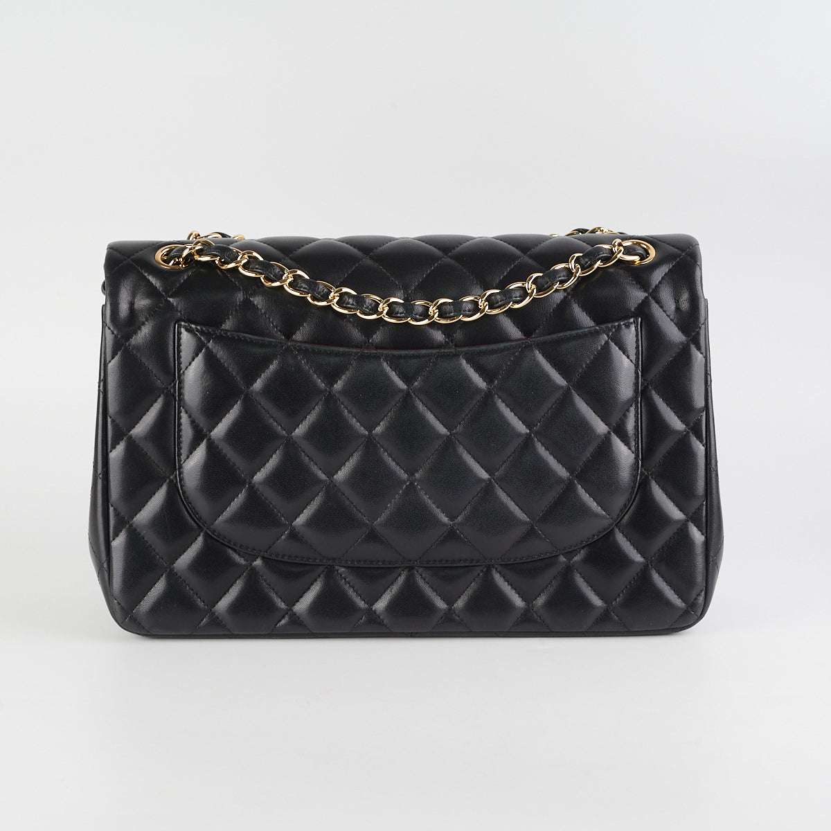 Chanel Quilted Jumbo Flap Bag in Black Lambskin Leather - Luxury Designer Handbag for Women, Perfect for Evening Events & Special Occasions
