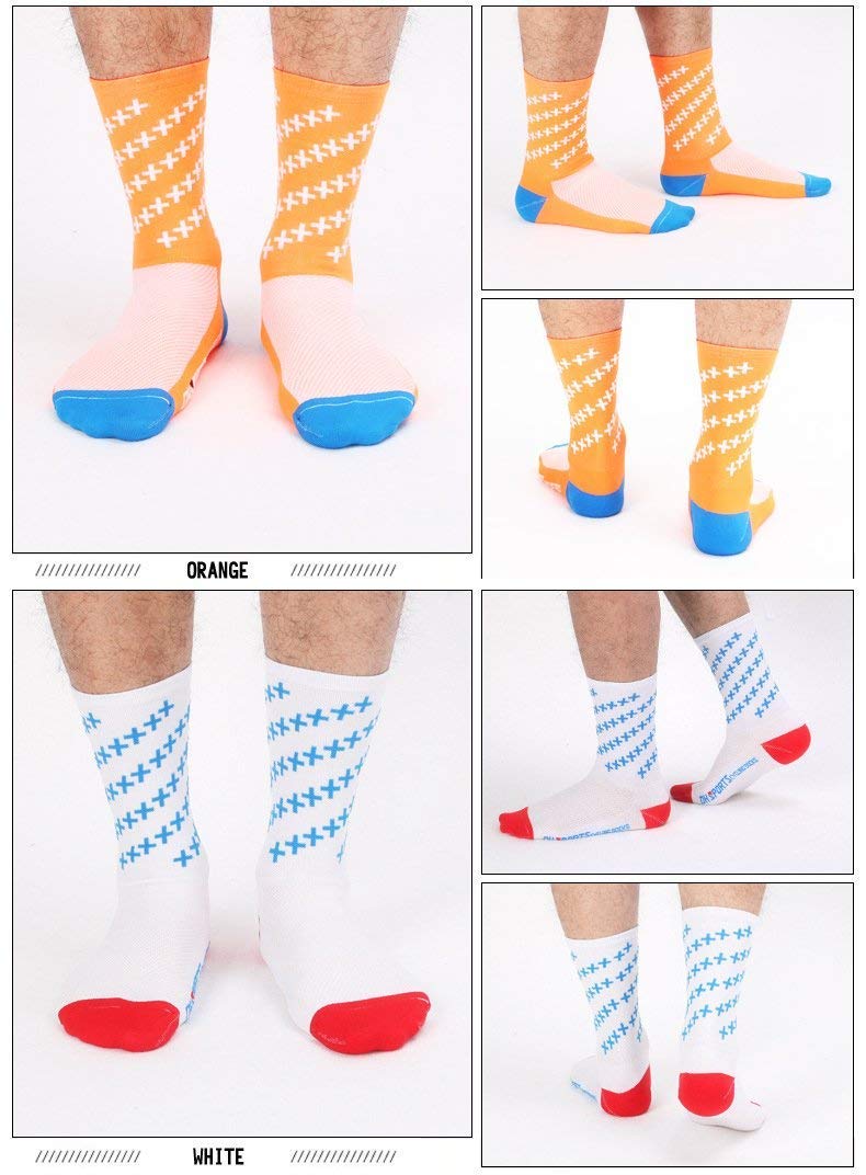 VWU 6-Pack Breathable Cycling Socks & 6-Pack Cushioned Soccer Socks for Men & Women - Perfect for Biking, Running & Sports Activities