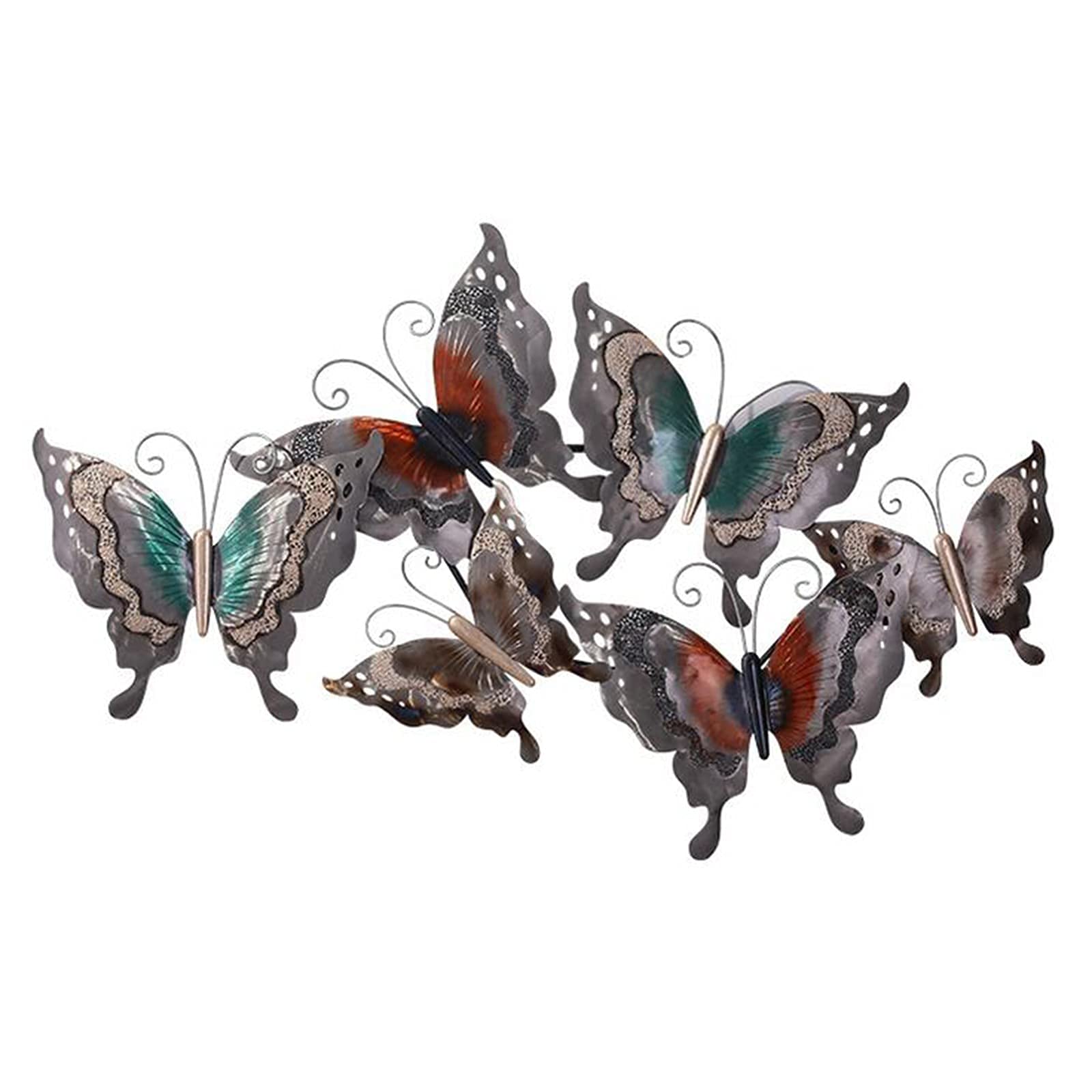 Metal Butterfly Wall Art Decor - Creative Handmade Wall Sculpture for Living Room, Bedroom, Indoor & Outdoor - 43.7×24.4 Inch - Perfect for Home Decor, Wedding Gift & Garden Decoration
