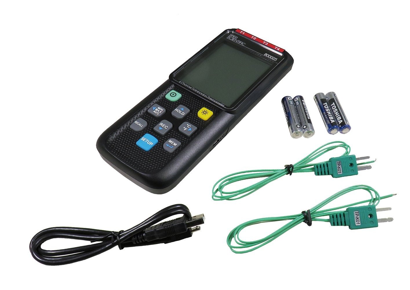 4 Channel Bluetooth Thermometer with Data Logging - Wireless Temperature Monitor for Home, Kitchen, BBQ, and Scientific Use