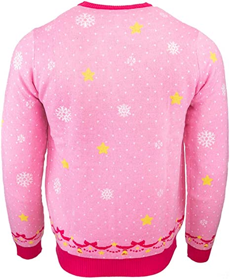 Princess Peach Ugly Christmas Sweater for Nintendo Fans | 2XS Size | Perfect for Holiday Parties & Gamer Gifts
