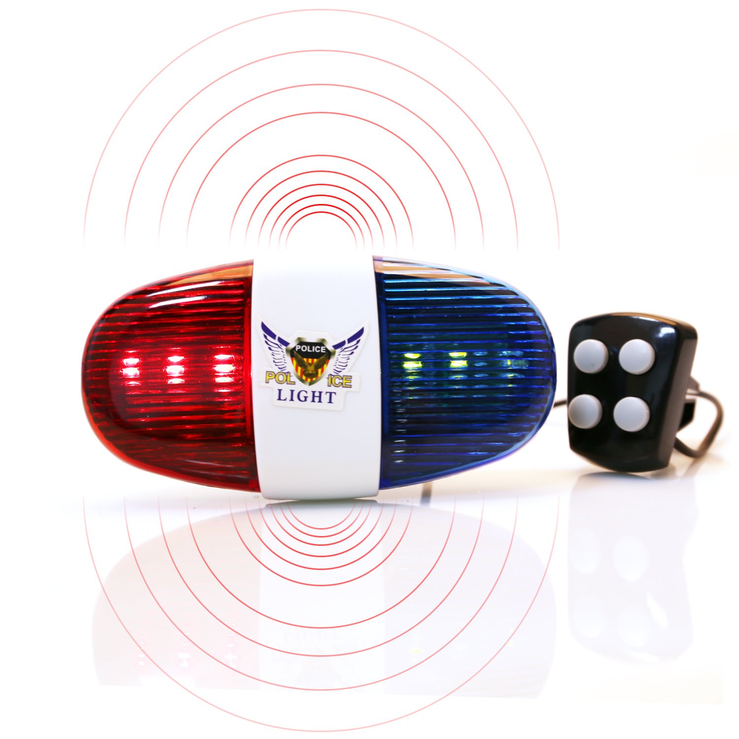 Oumers Bike LED Horn Siren with 6 Lights & 4 Sounds - Waterproof Cycling Safety for Night Rides