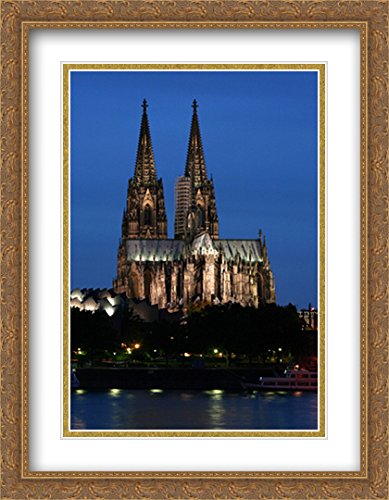 Chevet of Cologne Cathedral 28x36 Gold Ornate Framed Art Print - Large Wall Decor for Living Room, Office & Church Interiors - The Cityscape Art Series