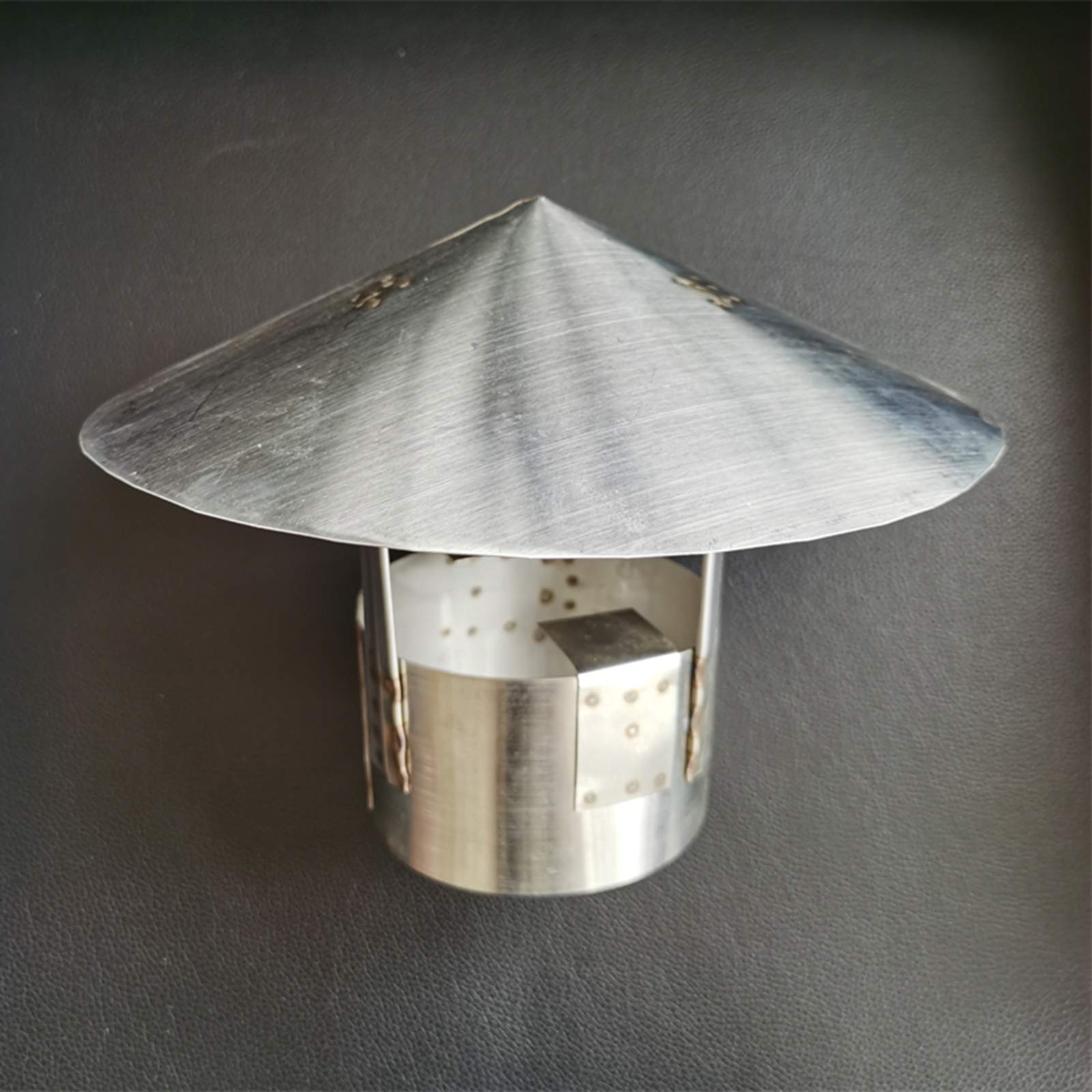BOHHO 304 Stainless Steel Chimney Cap - 6.7 Inches (170mm) Rain Cover for Stove Pipe, Fireplace, Heating Stove & Earth Stove - Durable Outdoor Chimney Exhaust Protection for All Weather Conditions