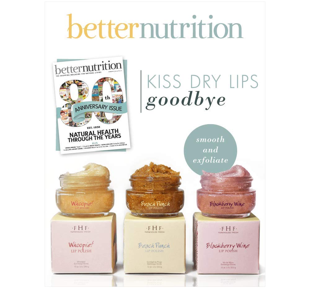 FarmHouse Fresh Whoopie Lip Polish - Exfoliating & Moisturizing Lip Scrub for Soft, Smooth Lips - Perfect for Dry, Chapped Lips Care & DIY Spa Night