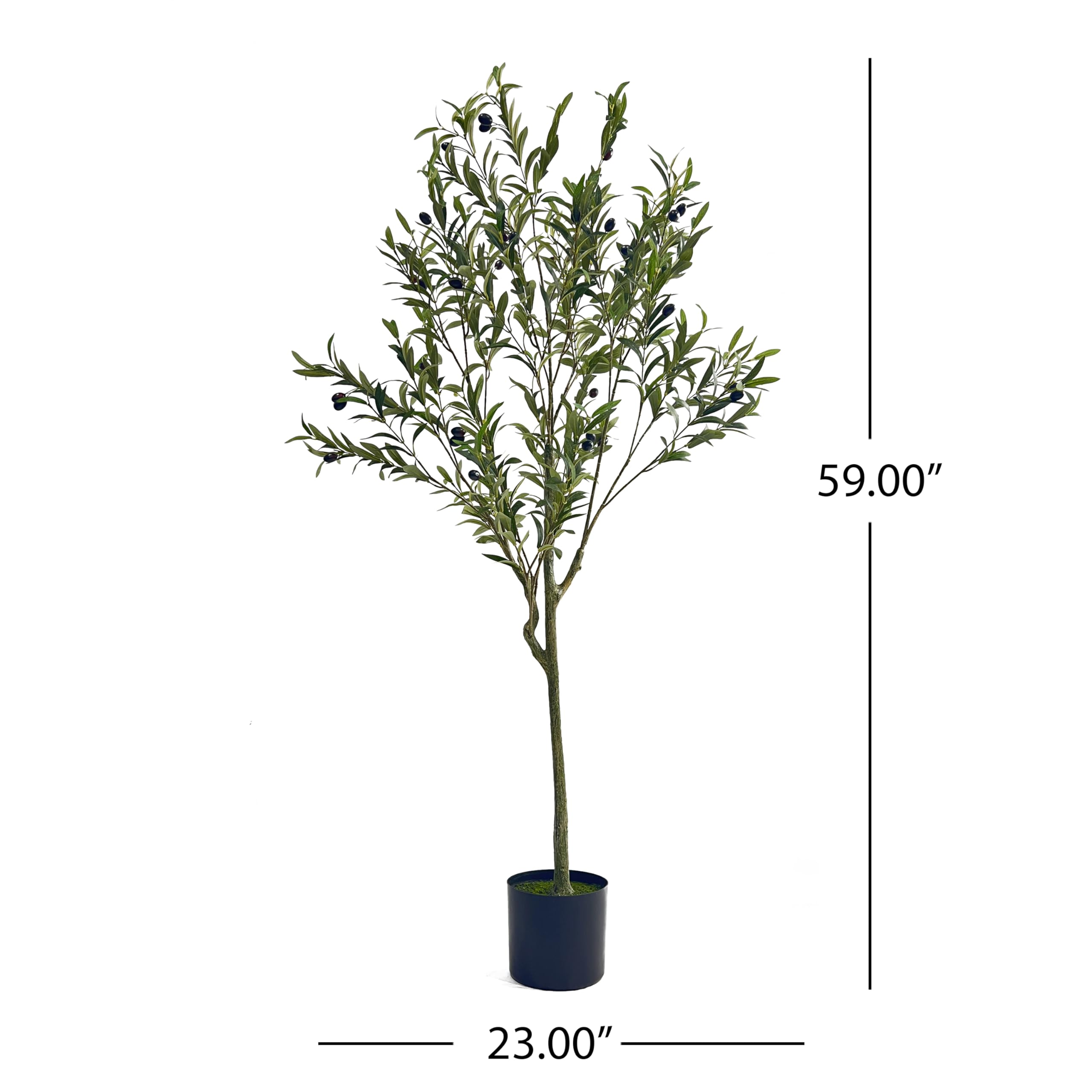 Christopher Knight Home 313746 5' x 2' Artificial Faux Plants - Realistic Green Indoor/Outdoor Decor for Living Room, Office & Patio