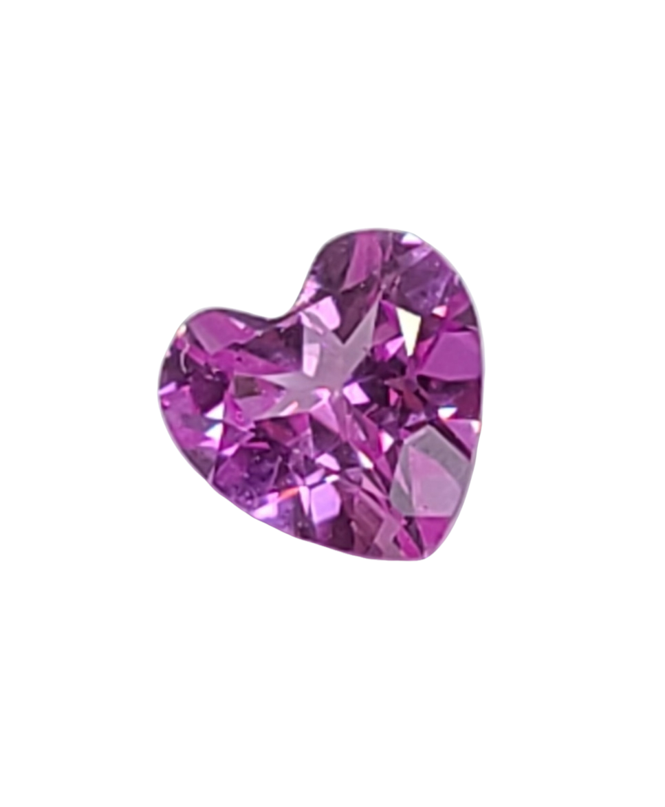 0.53ct Natural Medium Vivid Hot Pink Sapphire Heart Cut Loose Gemstone - 5mm VVS Eye Clean September Birthstone for Jewelry Making, Engagement Rings & Special Occasion Gifts