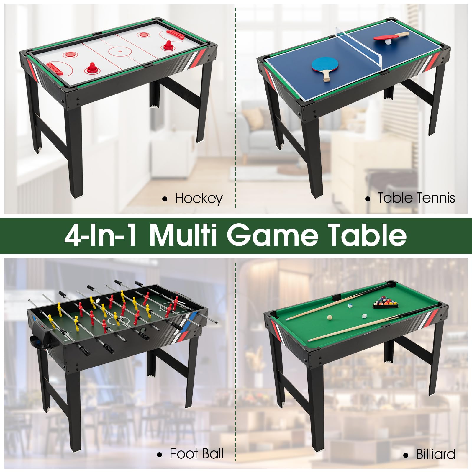 Giantex 4-in-1 Multi Game Table - 49