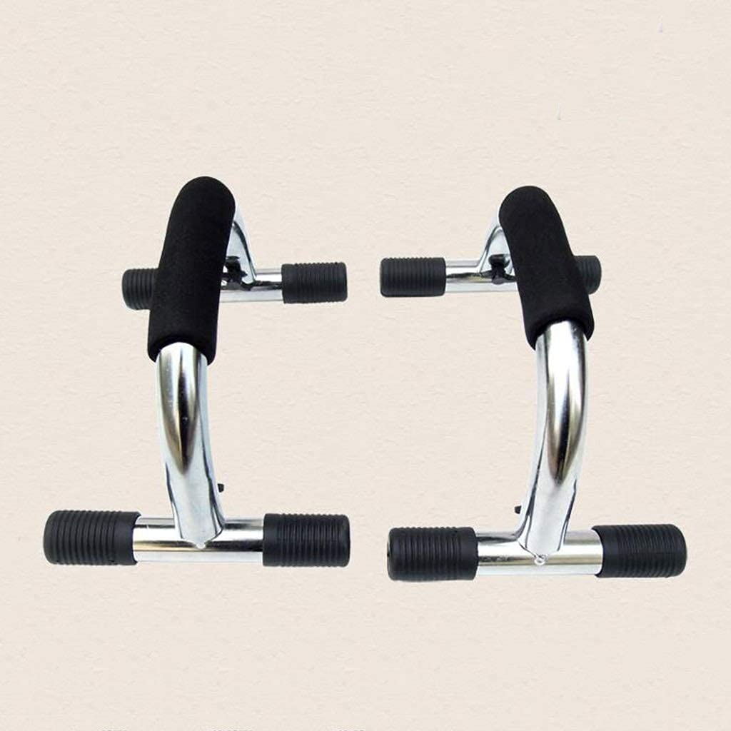 WCHCJ Push Up Bars - Heavy Duty Chrome Steel Pushup Stands with Comfortable Foam Grips, Non-Slip Base for Stability - Reduce Wrist Strain During Workouts (1 Pair) - Perfect for Home Gym, Cross Training & Strength Building Exercises