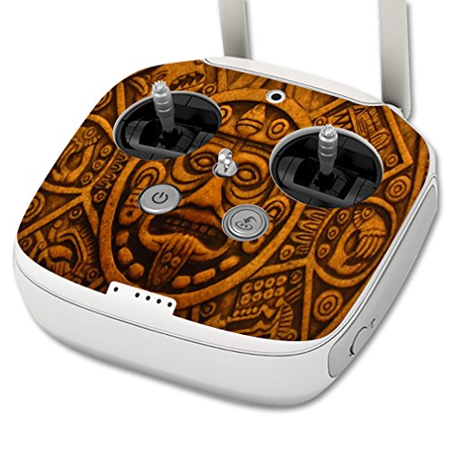 DJI Phantom 3 Pro Drone Skin Wrap - Aztec Carved Design Protective Sticker for Controller & Quadcopter | Customizable Decal for Outdoor Aerial Photography & RC Hobbyists
