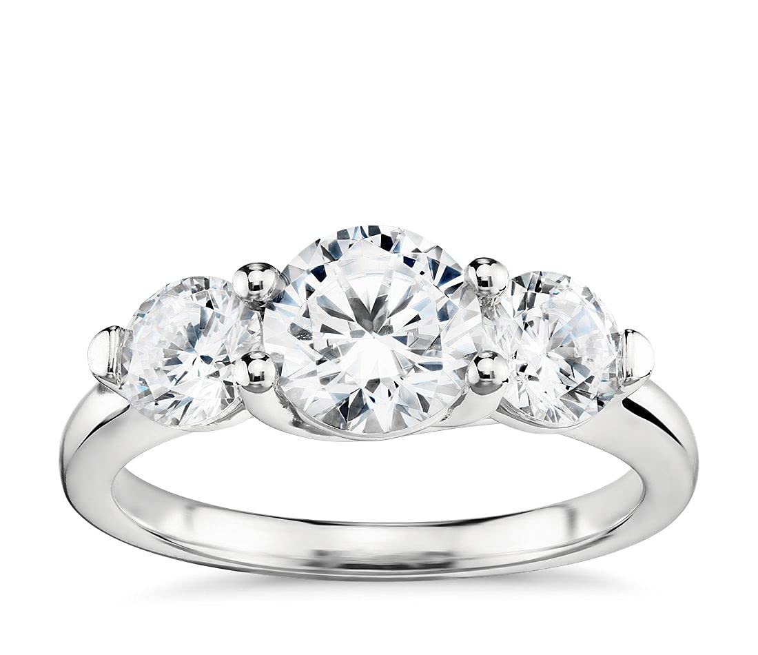1 Carat Moissanite Engagement Ring for Women - 10K/14K/18K White Gold, Brilliant Cut, Free Engraving | Perfect Wedding Proposal, Anniversary Gift, Valentine's Day Present