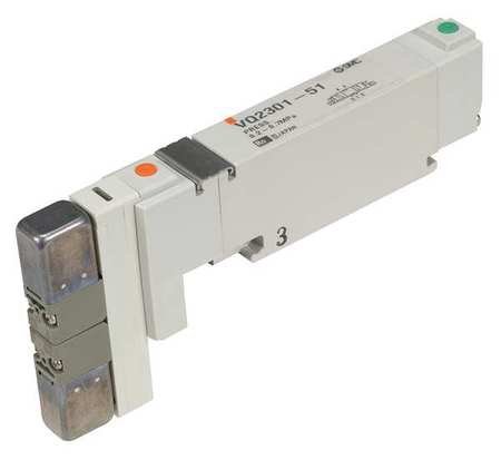 SMC CORPORATION VQ2201-51 Solenoid Valve - 2-Way, Direct Acting, Plug-in (DC 24V) for Industrial Automation & Pneumatic Systems