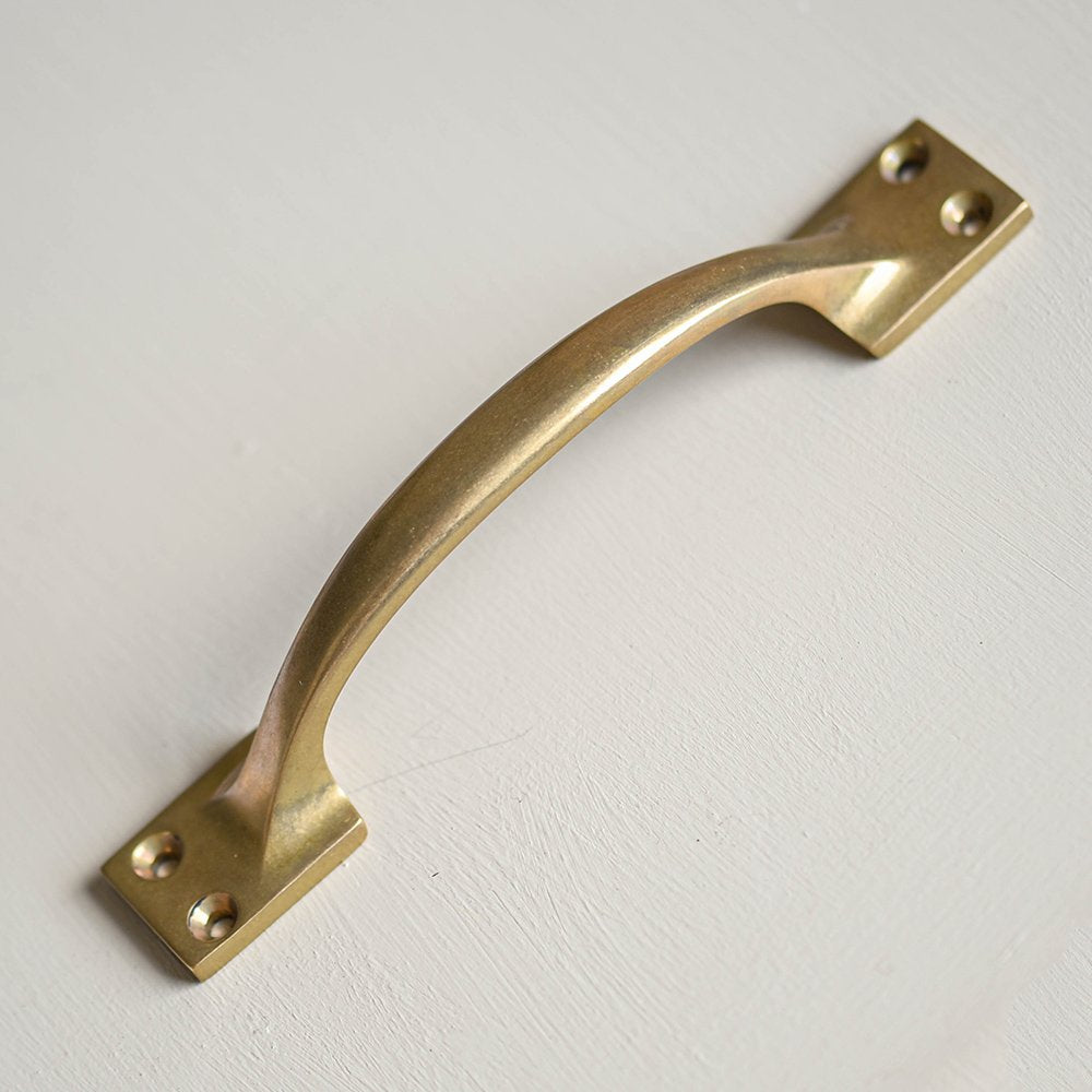 Vintage Aged Brass Cabinet Pull Handle - Classic Drawer & Cabinet Hardware for Kitchen, Bathroom & Furniture - Perfect for Rustic & Farmhouse Decor