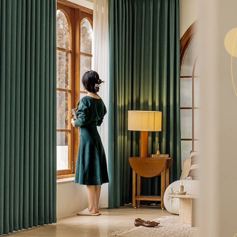 Claire Polyester Wavy Pattern Curtain Swatch - Elegant Window Treatment for Living Room, Bedroom & Home Decor