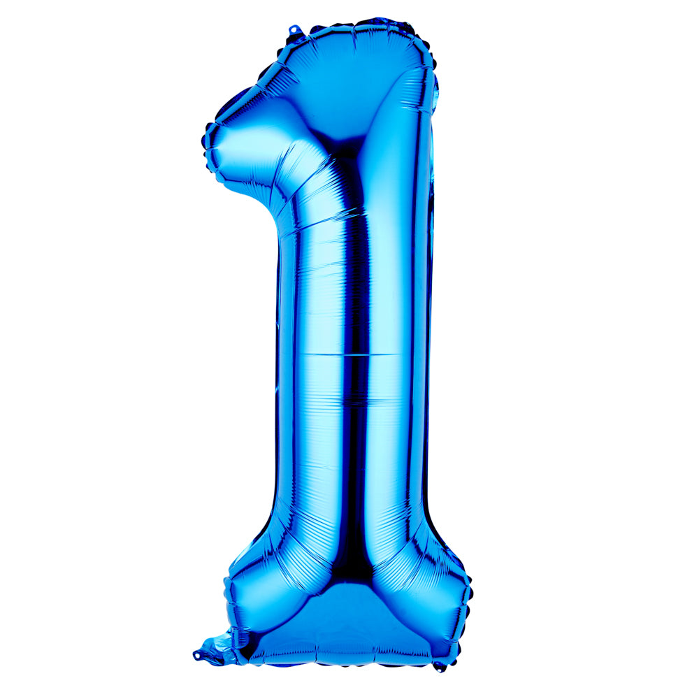Balloonify Blue Mylar Number 1 Balloon - 40 Inch Large Foil Balloon for Birthday Party Decorations (1 Count Box) - Perfect for Birthday Parties, Baby Showers & Anniversary Celebrations