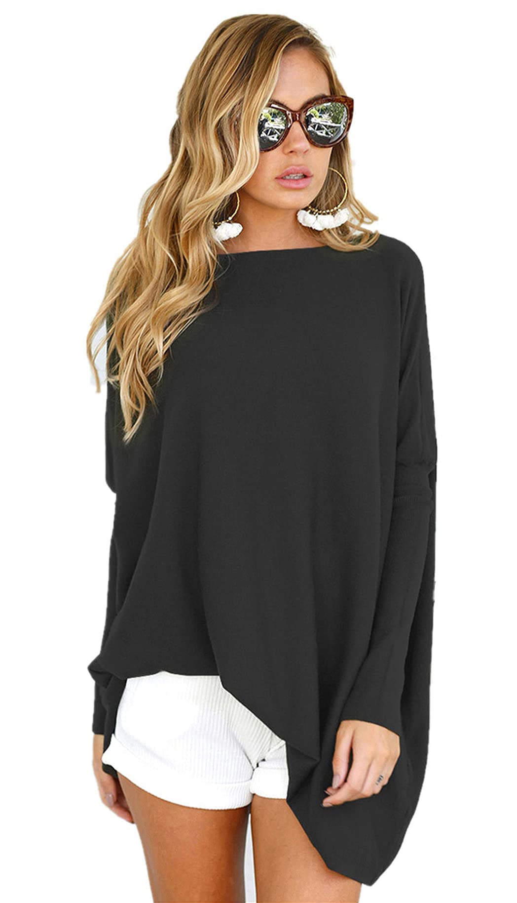 LETSRUNWILD Women's Long Sleeve Tunic Tops - Fall Oversized Sweater Dresses & Casual T-Shirts to Wear with Leggings | Perfect for Work, Weekend Outfits and Layering