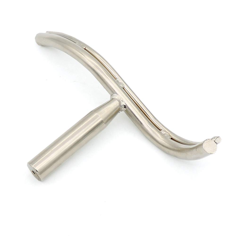 Premium Silver Stainless Steel Wood Lathe Tool Rest - Curved Design for Woodturning & Woodworking Projects - 1