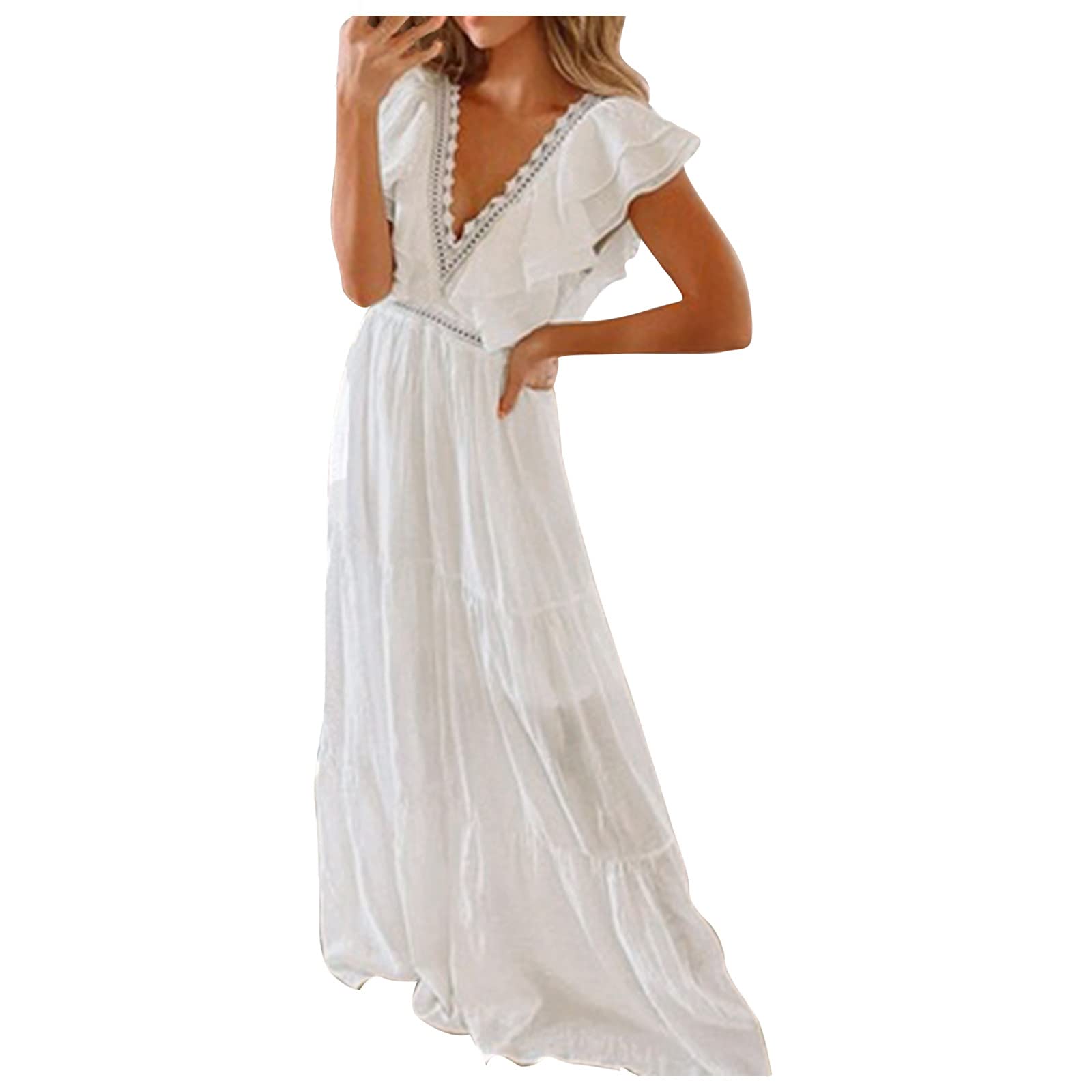 Sexy Women's Lace Long Sleeve Off Shoulder V-Neck Cocktail Dress - Elegant Prom Gown & Casual Party Wear for Evening Events, Date Nights & Special Occasions
