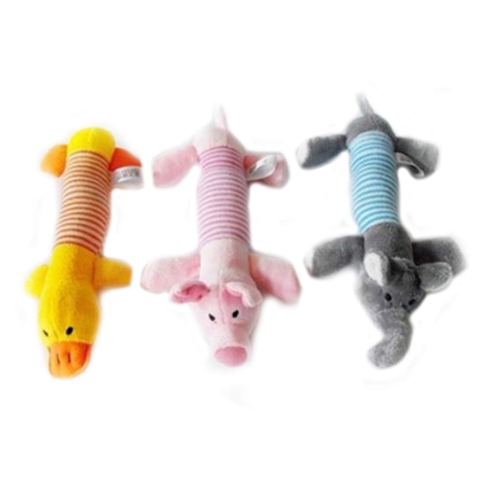Bluelanss Squeaky Dog Chew Toy - Crinkle Plush Stuffed Animal for Small & Medium Dogs, Puppy Teething & Interactive Play - Blue Elephant Design for Indoor & Outdoor Fun