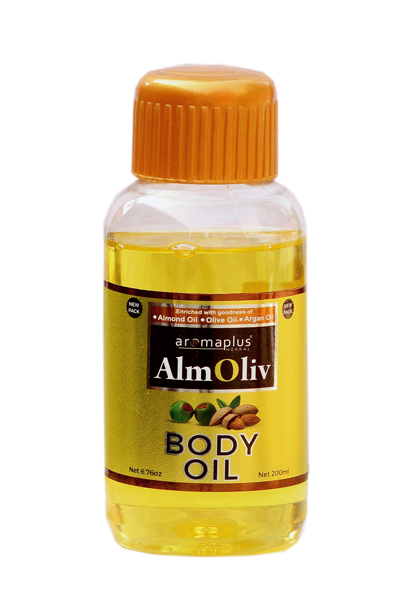 Aromaplus Almolive Body Oil - Enriched with Almond Oil, Olive Oil & Argan Oil for Deep Hydration | 200ml | Perfect for Dry Skin, Massage & Aromatherapy