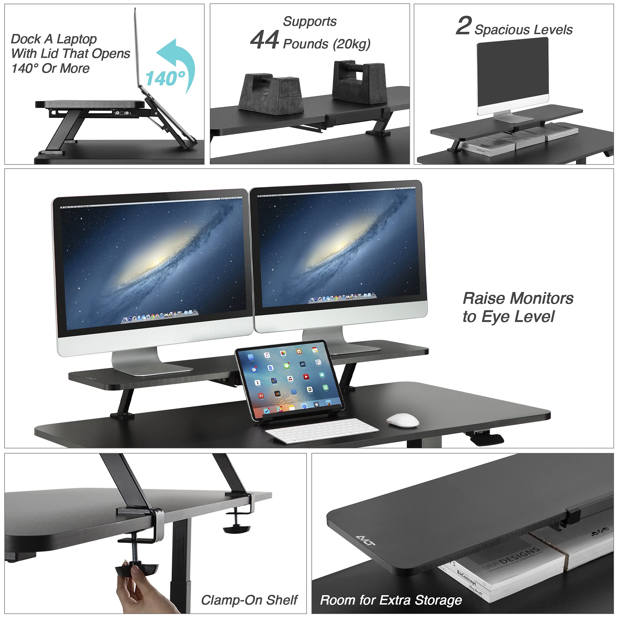 AVLT Clamp-On Desk Shelf - 32