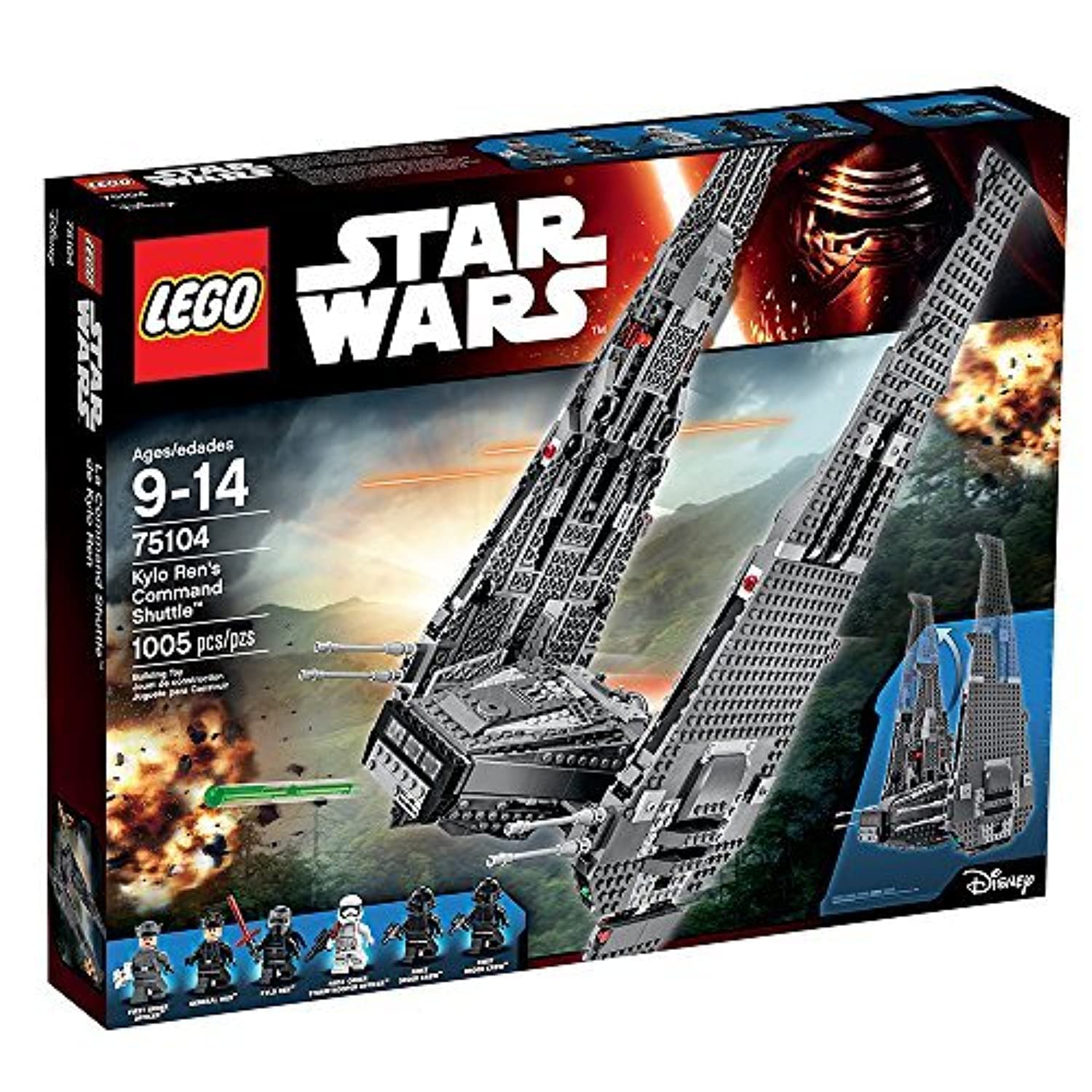 LEGO Star Wars Kylo Ren's Command Shuttle 75104 Building Kit | Star Wars Episode VII The Force Awakens Collectible Toy | Perfect for Kids & Adult Fans | Great for Display, Play & Gift Giving