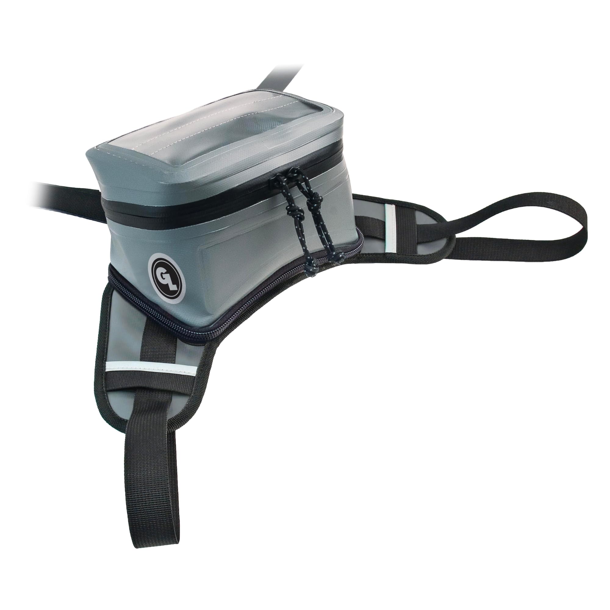 Giant Loop Gray Buckin' Roll Waterproof Motorcycle Tank Bag - 1.5L Compact & Minimalist Design - Fits Dirt Bikes, Adventure & Dual Sport Motorcycles - Perfect for Off-Road Riding, Commuting & Long-Distance Travel