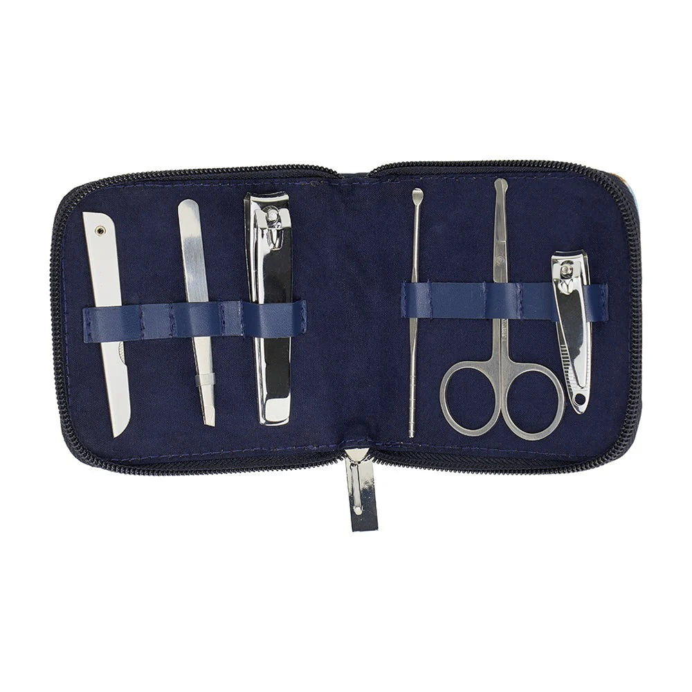 Annabel Trends Professional Manicure Kit with Check Print Design - Complete Nail Care Set for Home & Salon Use - Perfect for DIY Nails, Gifts, and Travel Essentials