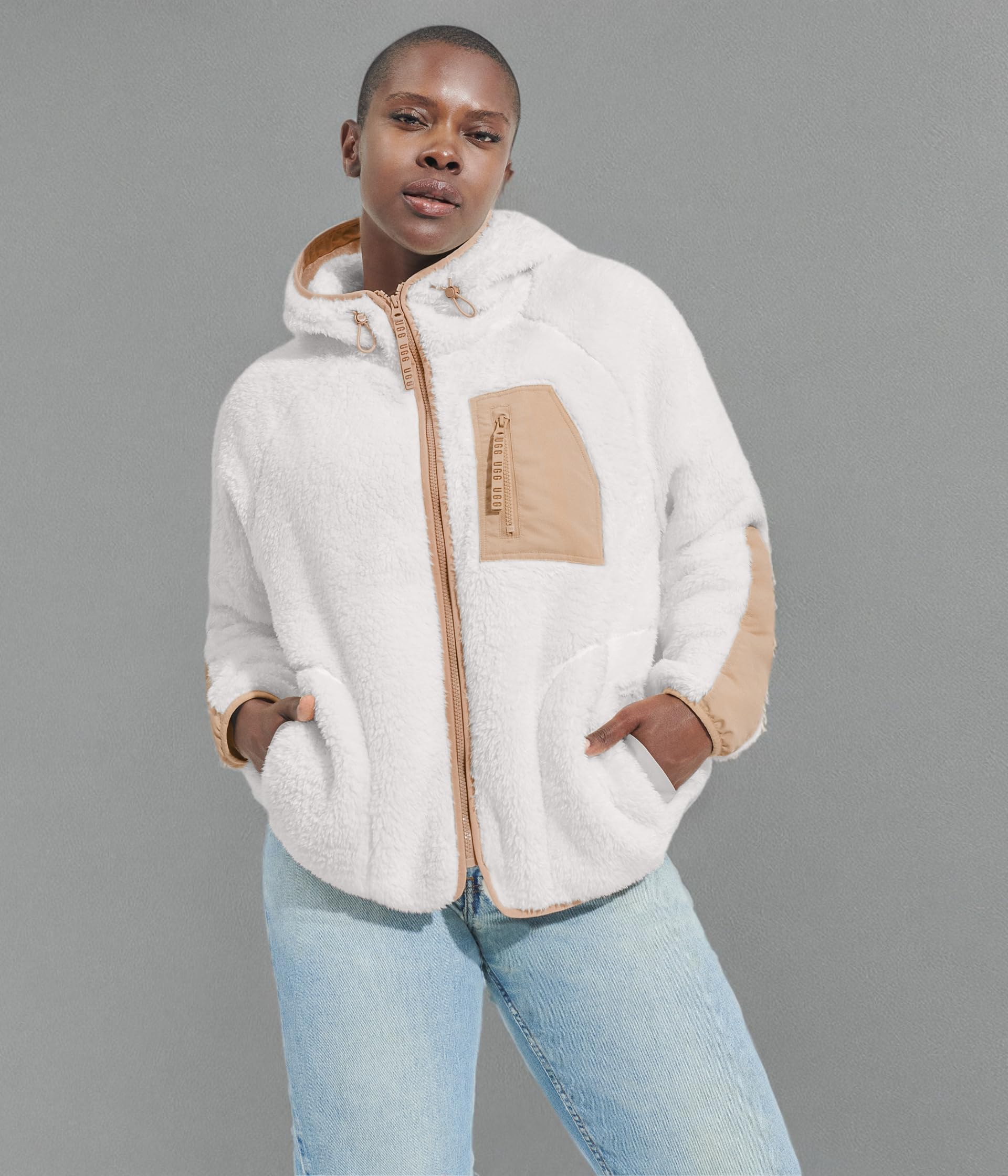 UGG Women's Ruthie UGGfluff Zip Hoodie - Cozy Fleece Jacket for Winter & Fall | Perfect for Casual Outfits, Lounge Wear & Outdoor Activities