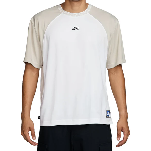 Nike SB Dri-FIT Knit Jersey - Breathable & Lightweight Men's Skateboarding Shirt (White/Cream) | Perfect for Streetwear, Casual Outfits & Skate Sessions