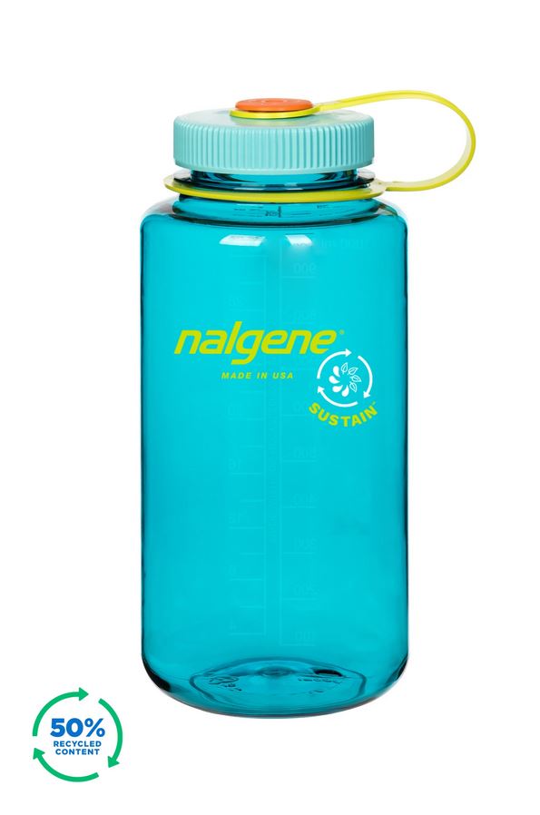 Nalgene 32oz Wide Mouth Water Bottle - BPA Free, Leak Proof & Durable for Outdoor, Gym & Travel | Sustainable Tritan Plastic