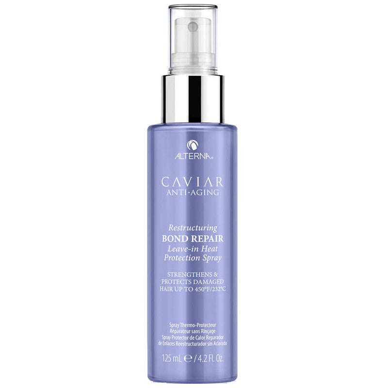 Alterna Caviar Bond Repair Leave-In Heat Protection Spray 4.2 oz - Repair & Protect Damaged Hair from Heat Styling, Blowouts & Coloring - Salon-Quality Treatment for Frizz Control & Shine Enhancement