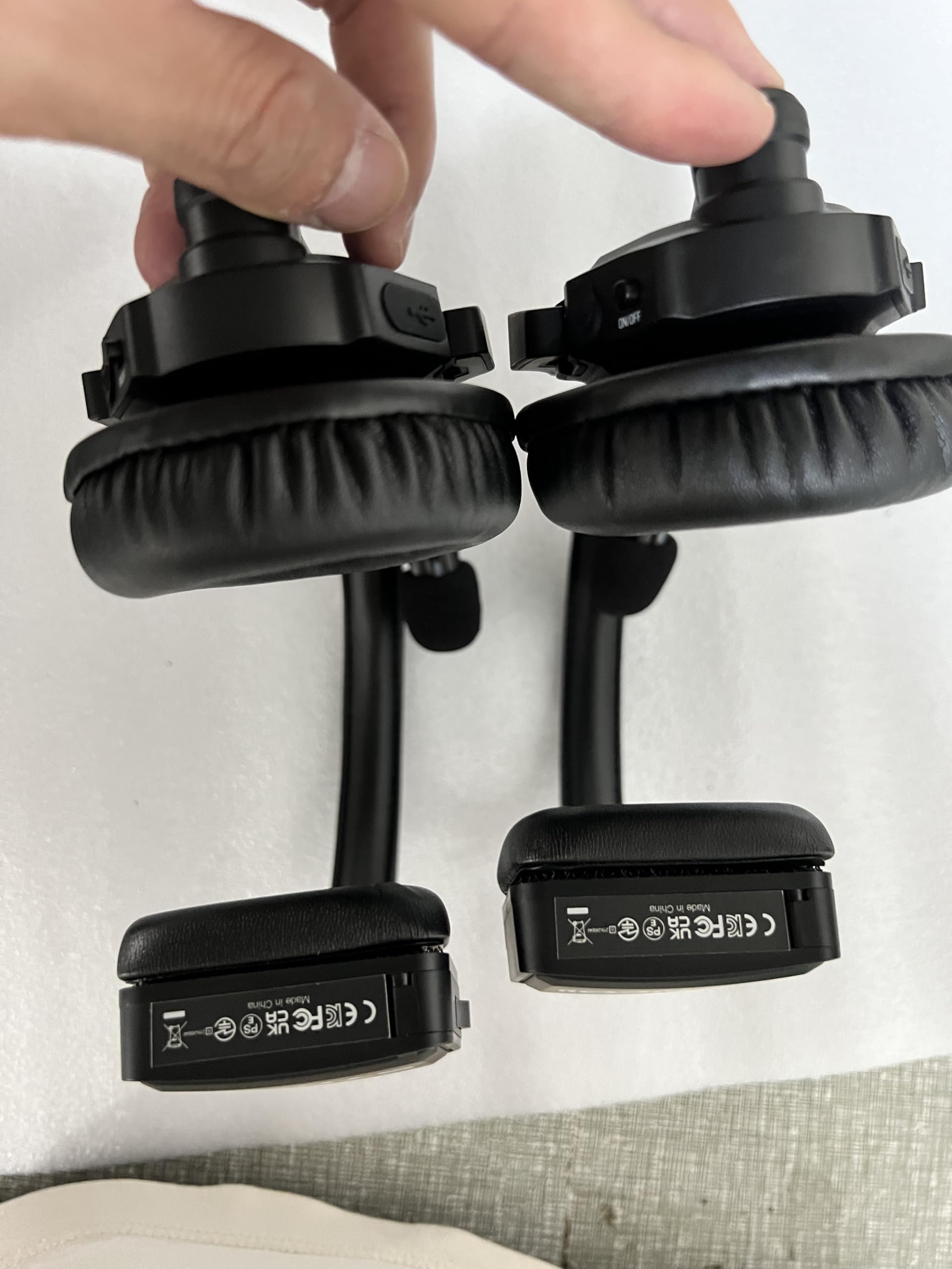SYNCO Xtalk X2 Wireless Intercom Headset System - 2-Person 2.4G Headset with Microphone, Built-in Battery, 350M/1148ft Range, 3.5mm Real-Time Monitoring - Perfect for Filmmaking, Live Broadcasting, Church Services & Construction Communication