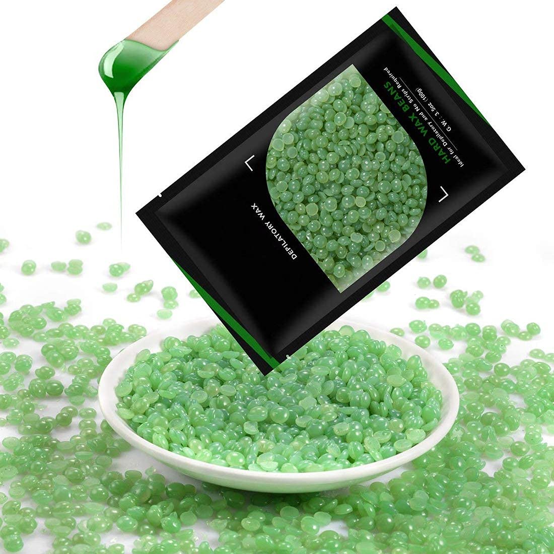 XAMILE Hard Wax Beads for Hair Removal - Painless Waxing Beans for Bikini, Face, Eyebrows & Body - At Home Waxing Kit Refill for Women & Men - Multicolor Wax Beads for Sensitive Skin (Use for Salon-Quality Hair Removal at Home)