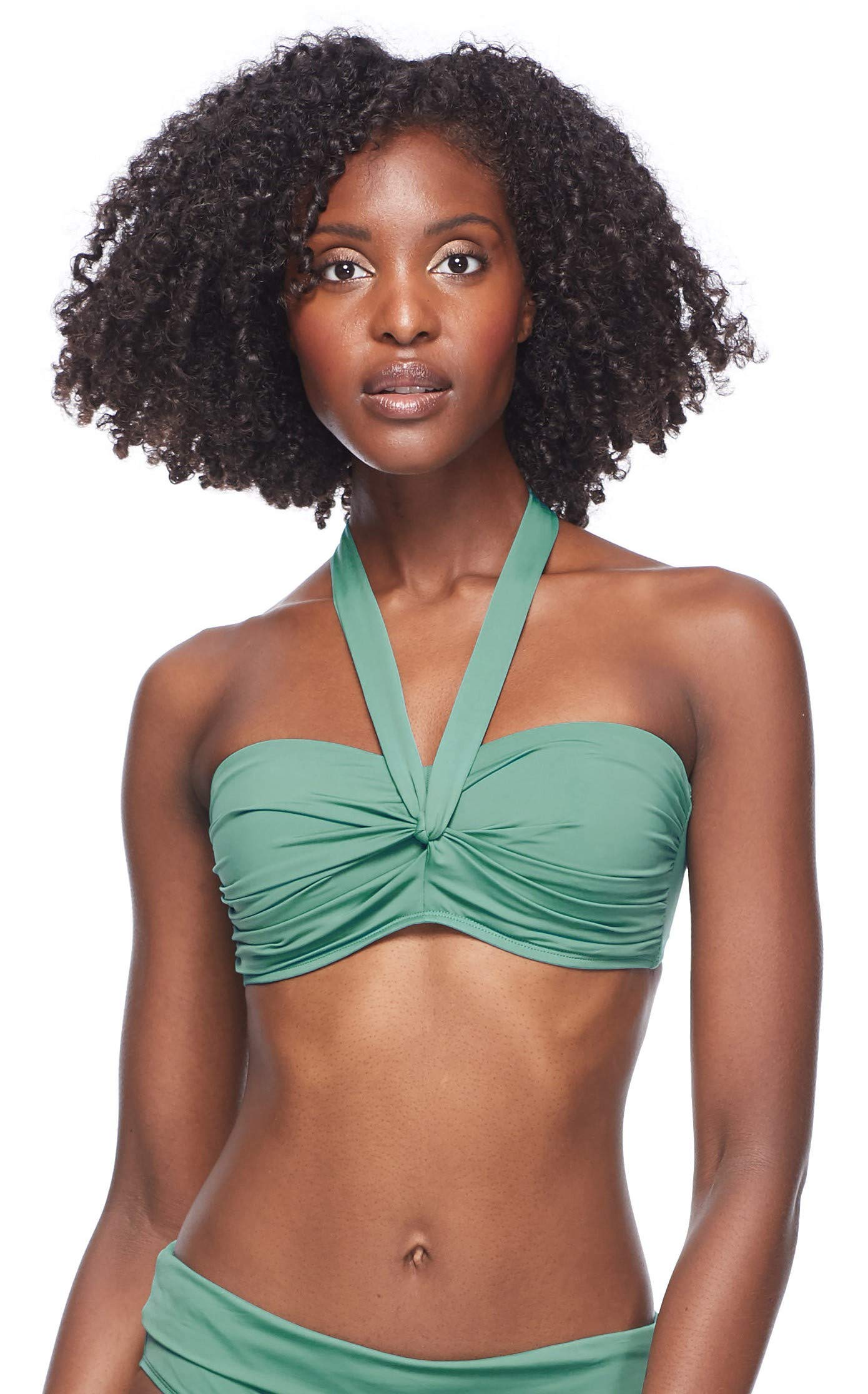 Skye Women's Emma Bandeau Bikini Top - Twist Front Detail Swimwear for Women | Beach, Pool & Summer Vacation Outfits