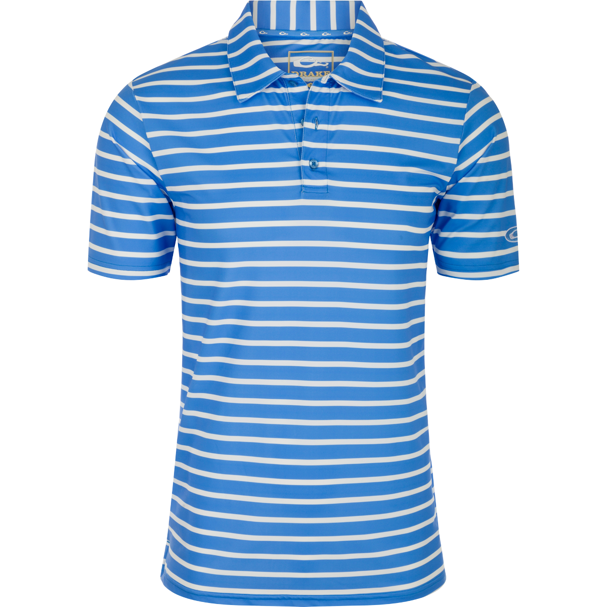 Performance Stretch Striped Short Sleeve Polo Shirt for Men - Breathable Moisture-Wicking Golf & Casual Wear