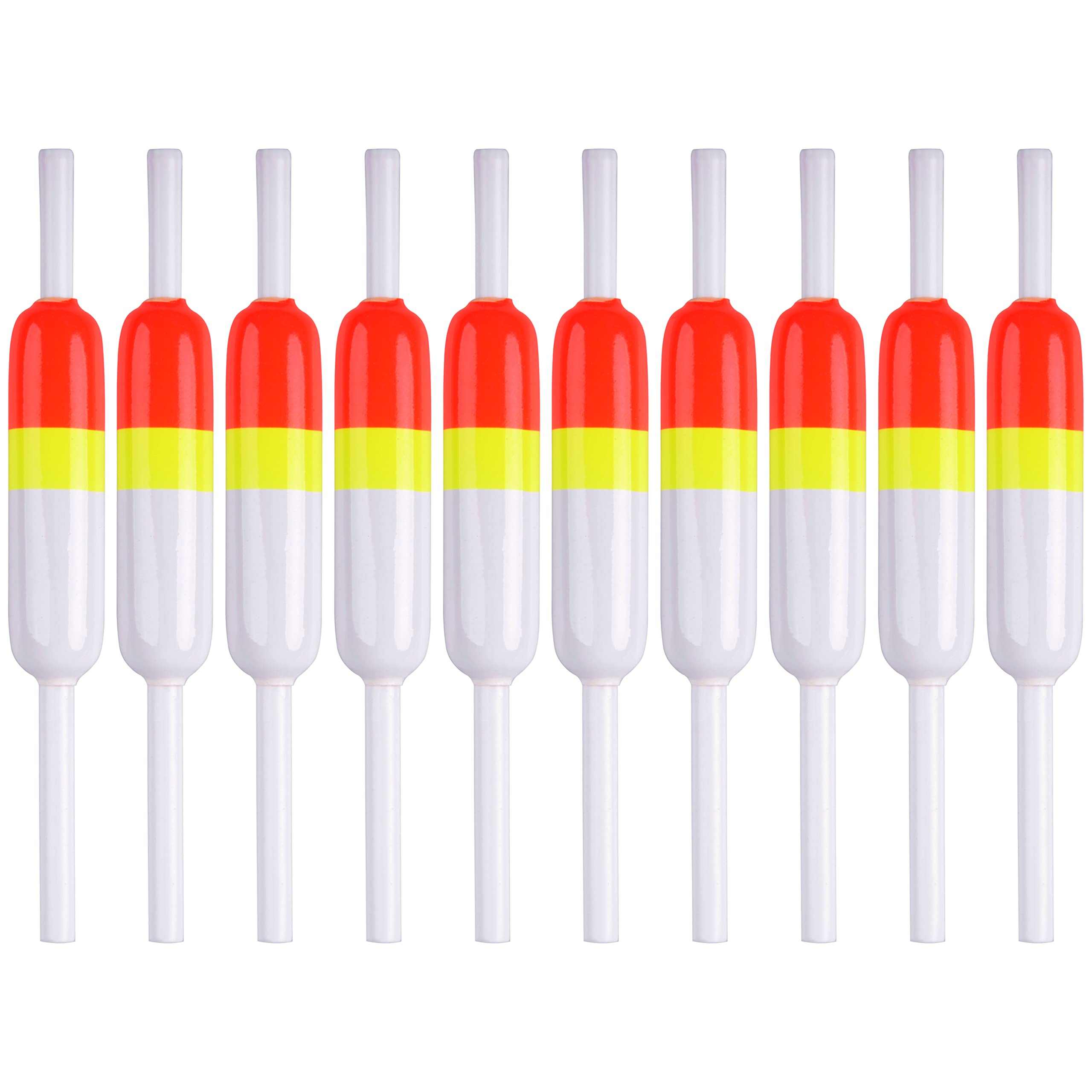 OROOTL Wood Slip Bobbers for Fishing - 10 Pack Balsa Floats & Spring Slip Bobbers for Crappie, Catfish, Panfish, Walleye | Durable Fishing Tackle Accessories for Freshwater & Saltwater Fishing