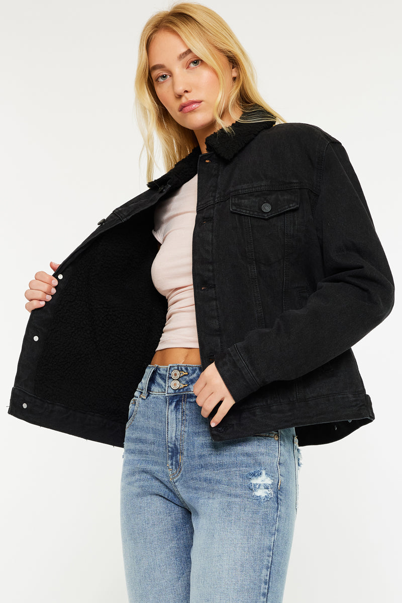 Sonny Sherpa Trucker Jacket for Men - Cozy Fleece Lined Denim Jacket with Warm Sherpa Lining - Perfect for Winter, Fall & Outdoor Activities