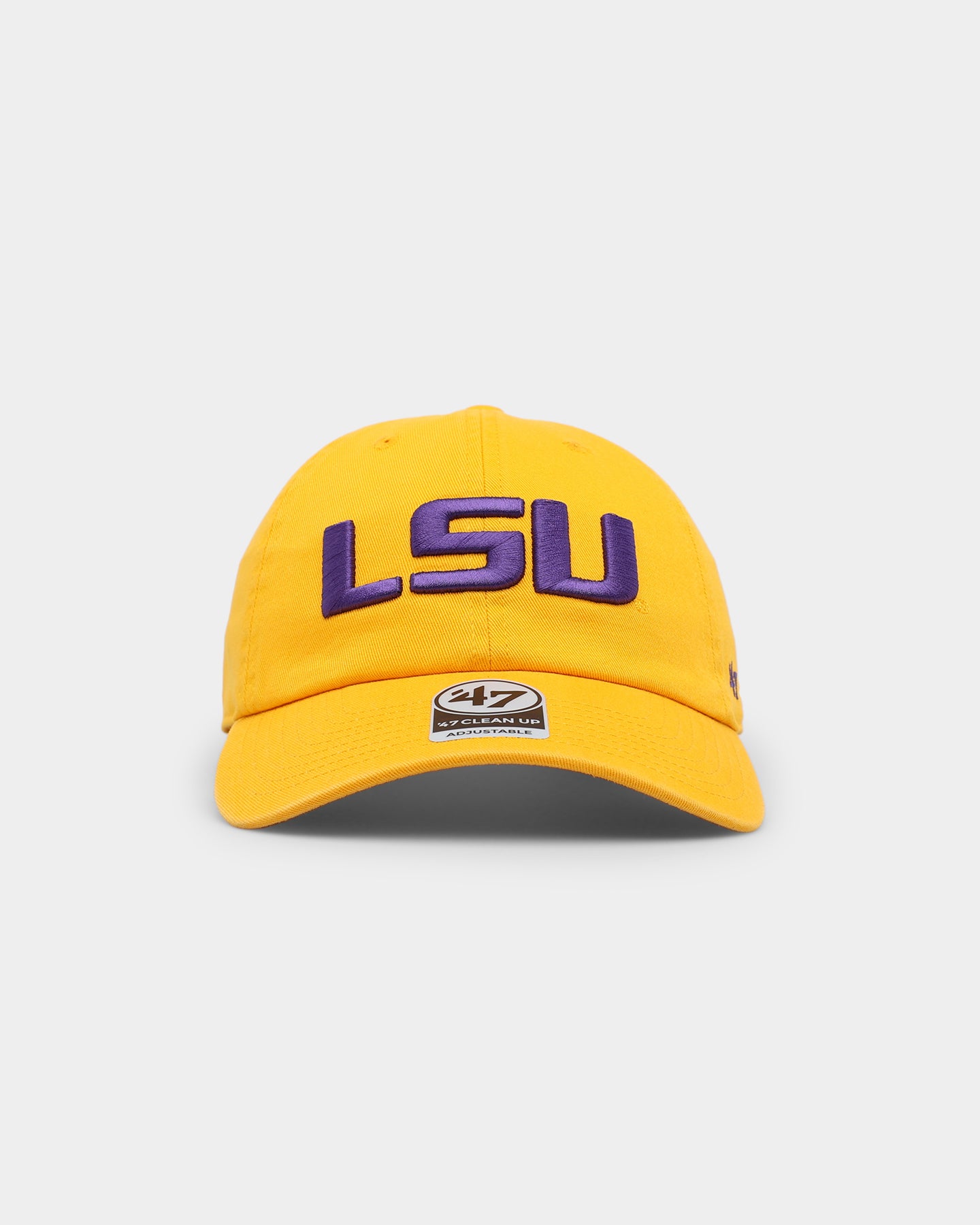 47 Brand Louisiana State Tigers LSU '47 Clean Up Strapback Gold Adjustable Hat - Official NCAA College Baseball & Football Fan Gear for Men & Women - Perfect for Game Day, Tailgating & Casual Wear