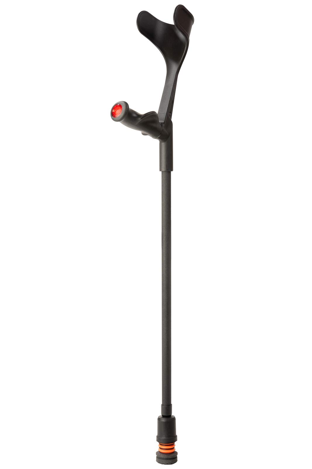 Flexyfoot Anatomical Handled Adjustable Crutch with Open Cuff - Right Side Support for Adults - Ideal for Injury Recovery, Mobility Assistance & Daily Use